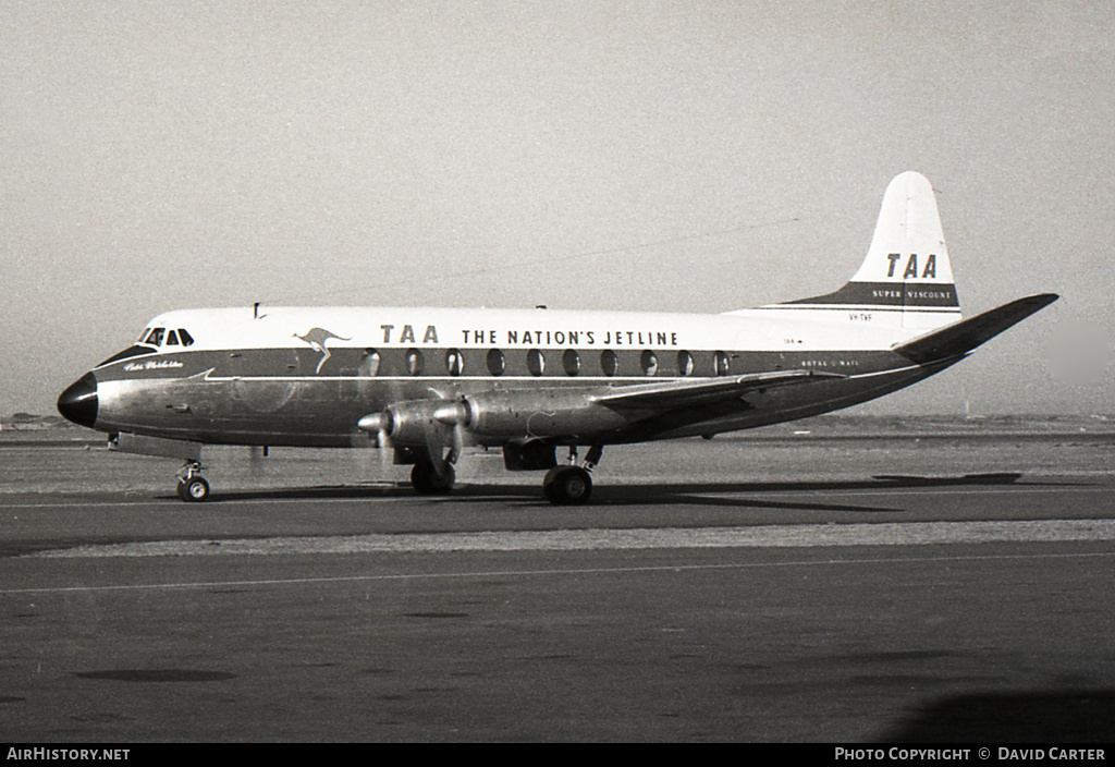 Aircraft Photo of VH-TVF | Vickers 720 Viscount | Trans-Australia Airlines - TAA | AirHistory.net #4534