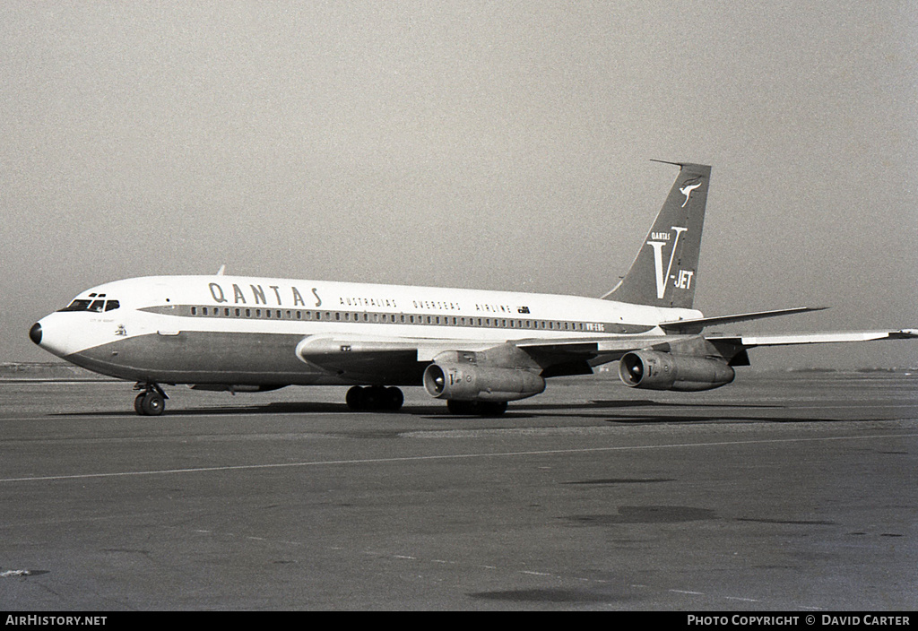 Aircraft Photo of VH-EBG | Boeing 707-138B | Qantas | AirHistory.net #4547