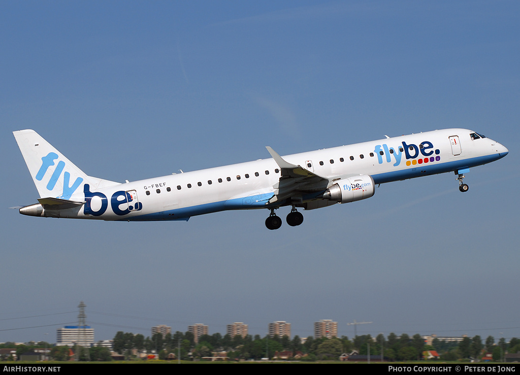 Aircraft Photo of G-FBEF | Embraer 195LR (ERJ-190-200LR) | Flybe | AirHistory.net #4569