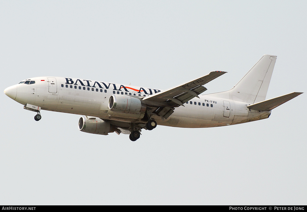 Aircraft Photo of PK-YVU | Boeing 737-33A | Batavia Air | AirHistory.net #4574