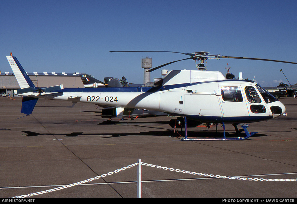 Aircraft Photo of A22-024 | Aerospatiale AS-350B Squirrel | Australia - Air Force | AirHistory.net #4581