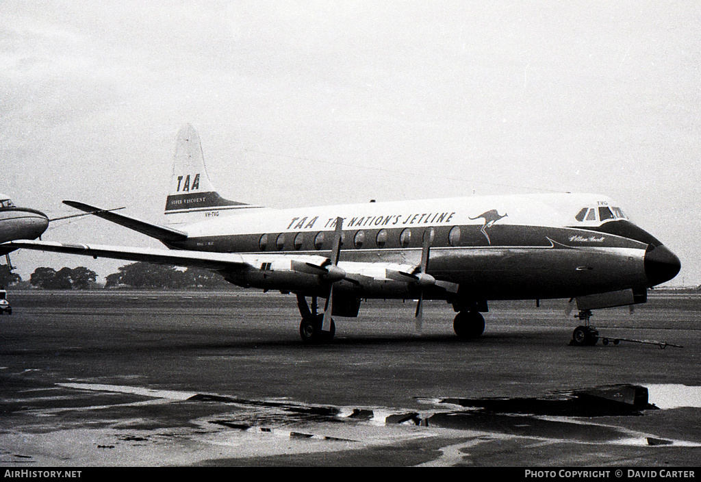 Aircraft Photo of VH-TVG | Vickers 720 Viscount | Trans-Australia Airlines - TAA | AirHistory.net #4594