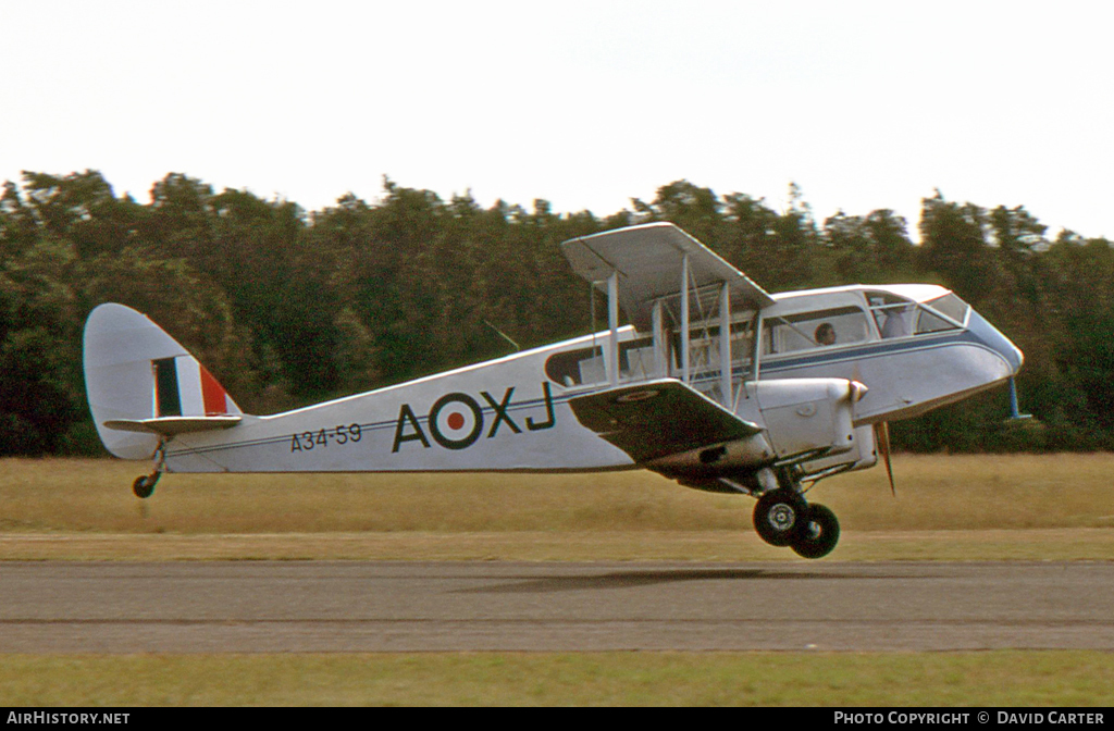 Aircraft Photo of VH-AQU / A34-59 | De Havilland D.H. 84 Dragon 2 | Australia - Air Force | AirHistory.net #4599