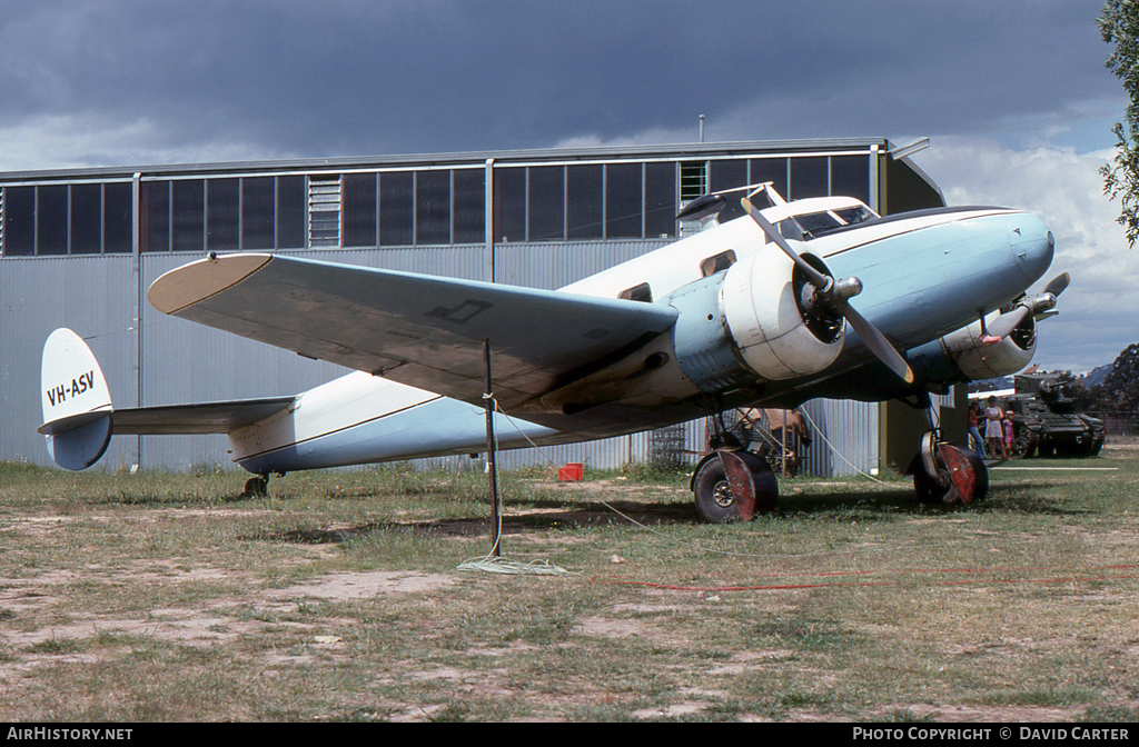 Aircraft Photo of VH-ASV | Lockheed 12-A Electra Junior | AirHistory.net #4729