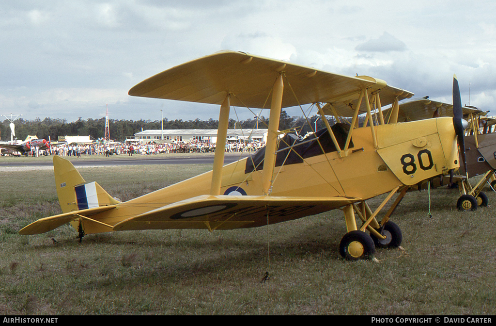 Aircraft Photo of VH-AUA / A17-80 | De Havilland D.H. 82A Tiger Moth | Australia - Air Force | AirHistory.net #4810