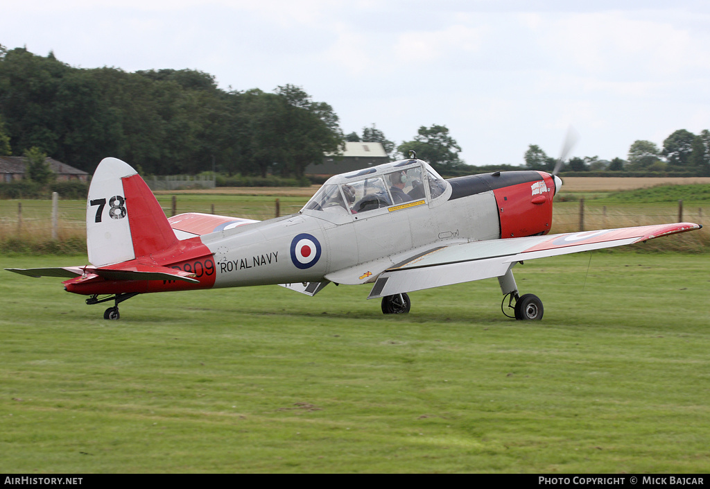 Aircraft Photo of G-BVTX / WP809 | De Havilland DHC-1 Chipmunk Mk22A | UK - Navy | AirHistory.net #4858