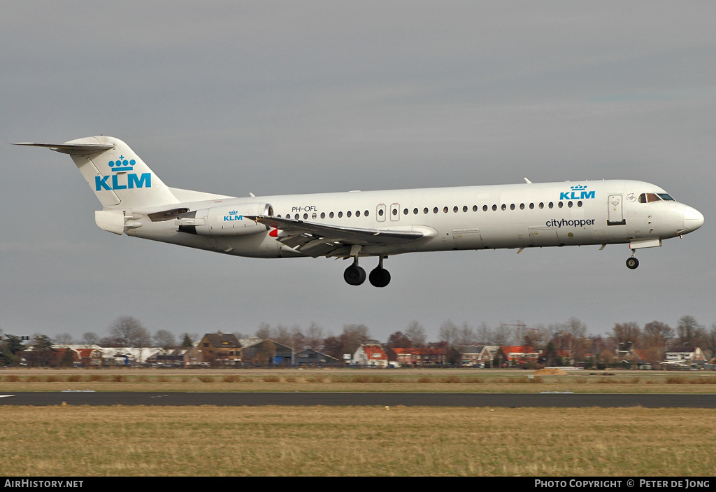 Aircraft Photo of PH-OFL | Fokker 100 (F28-0100) | KLM Cityhopper | AirHistory.net #4890