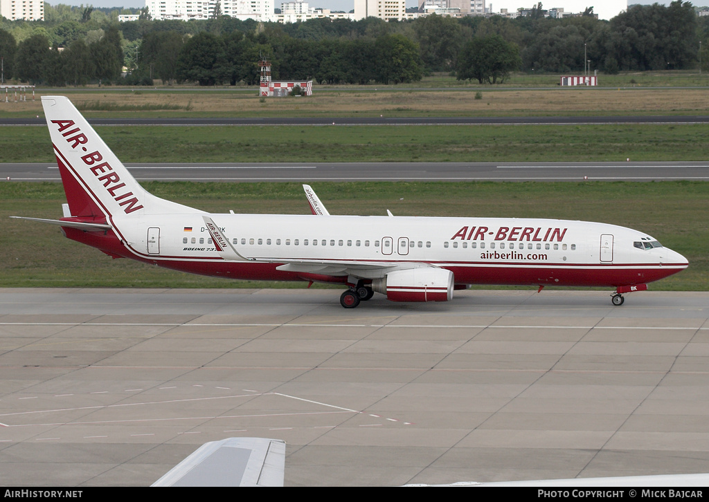 Aircraft Photo of D-ABBK | Boeing 737-8BK | Air Berlin | AirHistory.net #5049