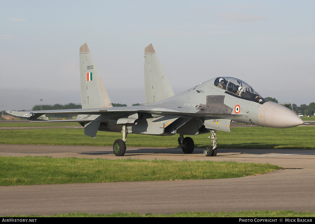 Aircraft Photo of SB103 | Sukhoi Su-30MKI | India - Air Force | AirHistory.net #5076