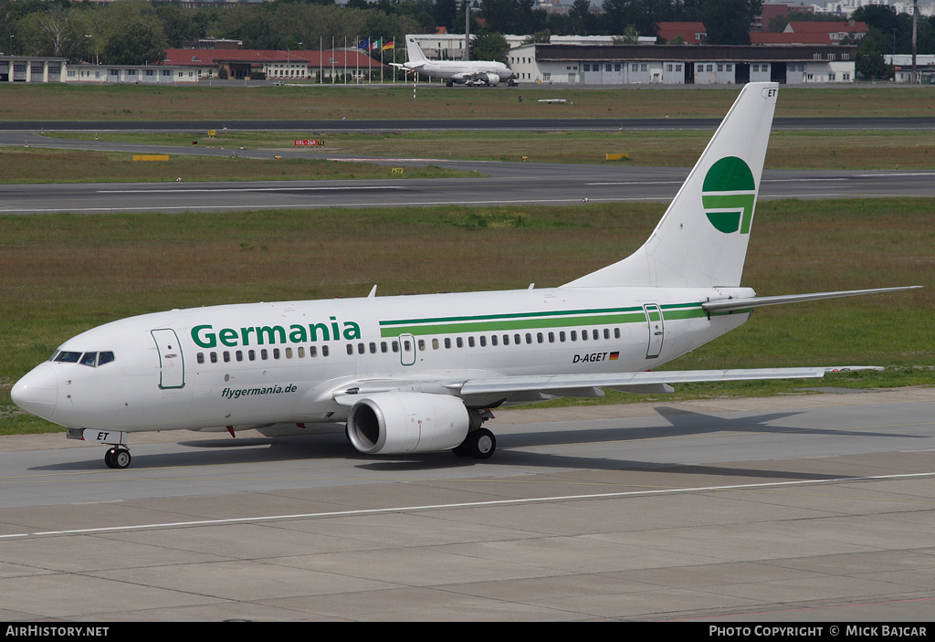 Aircraft Photo of D-AGET | Boeing 737-75B | Germania | AirHistory.net #5128