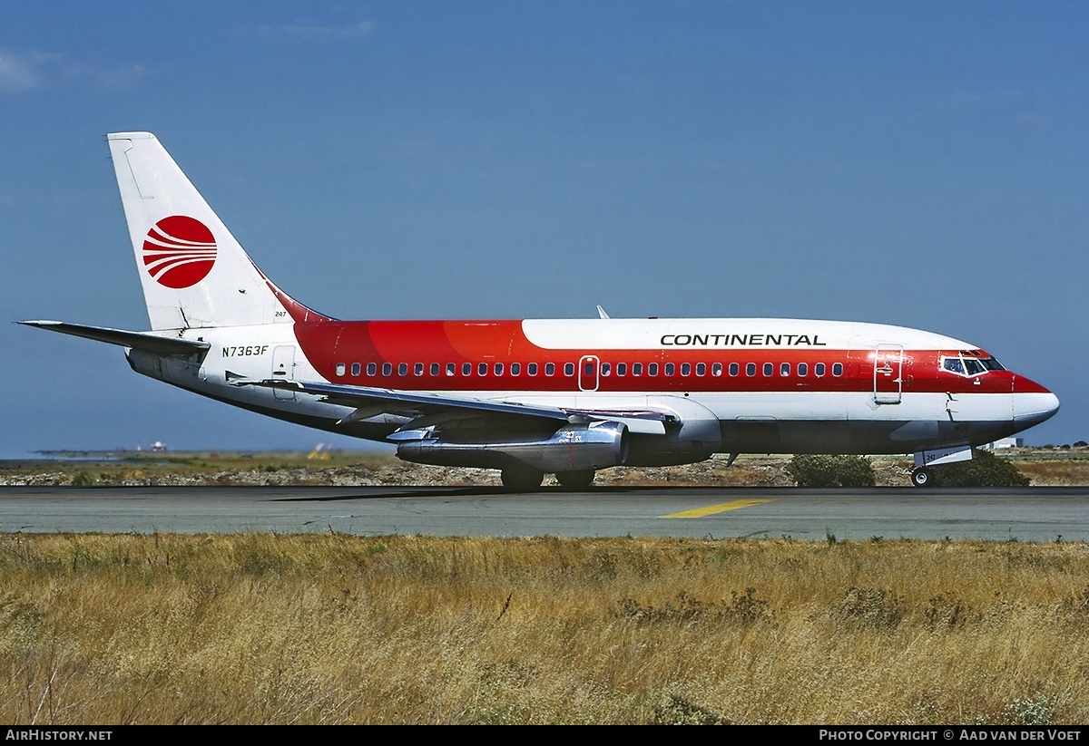 Aircraft Photo of N7363F | Boeing 737-247 | Continental Airlines | AirHistory.net #5144