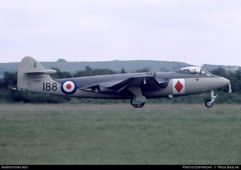 Aircraft Photo of WV908 | Hawker Sea Hawk FGA6 | UK - Navy | AirHistory.net #5227