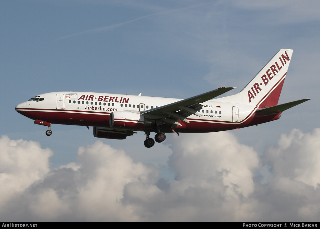 Aircraft Photo of D-ABAA | Boeing 737-76Q | Air Berlin | AirHistory.net #5252