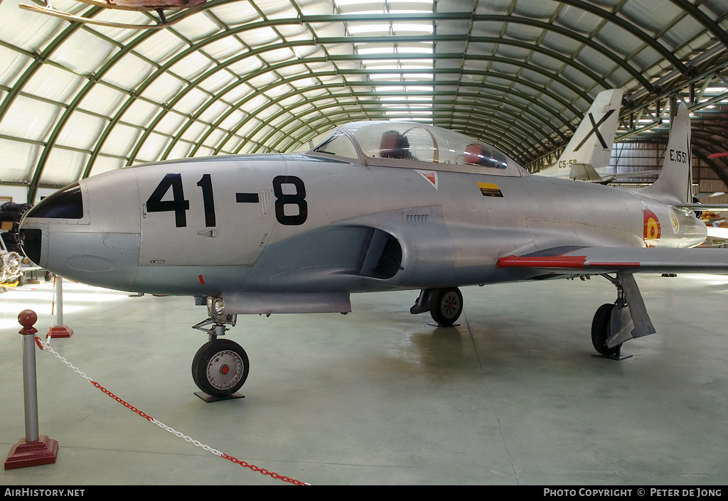 Aircraft Photo of E.15-51 | Lockheed T-33A | Spain - Air Force | AirHistory.net #5270