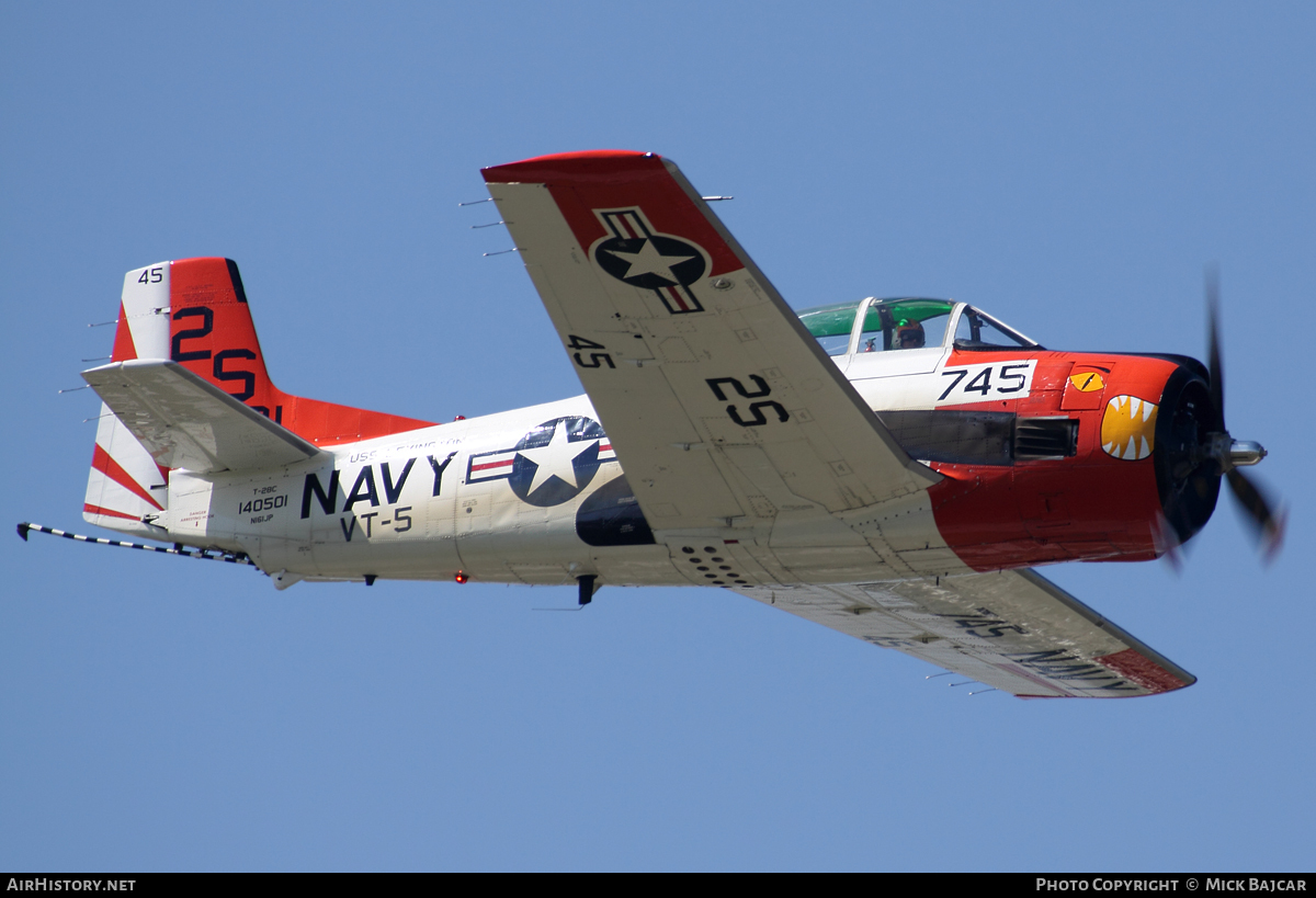 Aircraft Photo of N161JP / 140501/2S-745 | North American T-28C Trojan | USA - Navy | AirHistory.net #5310
