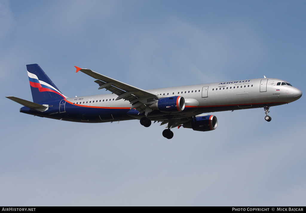 Aircraft Photo of VQ-BED | Airbus A321-211 | Aeroflot - Russian Airlines | AirHistory.net #5321