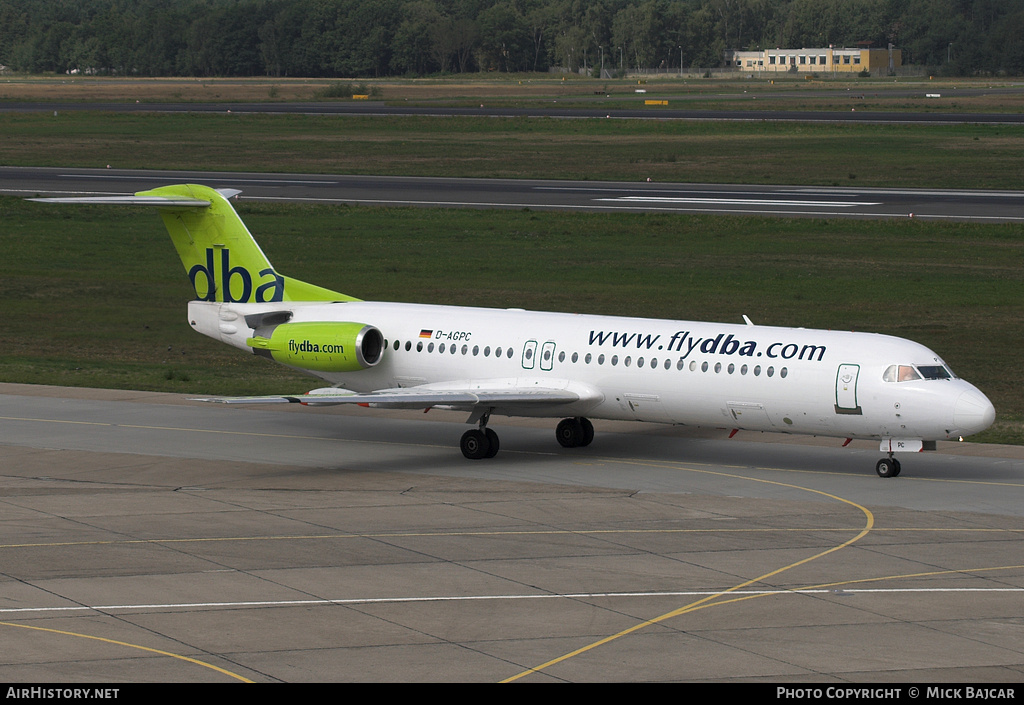 Aircraft Photo of D-AGPC | Fokker 100 (F28-0100) | DBA - Deutsche BA | AirHistory.net #5388