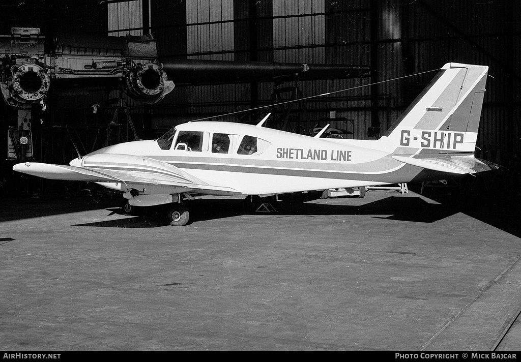 Aircraft Photo of G-SHIP | Piper PA-23-250 Aztec | Shetland Line | AirHistory.net #5390