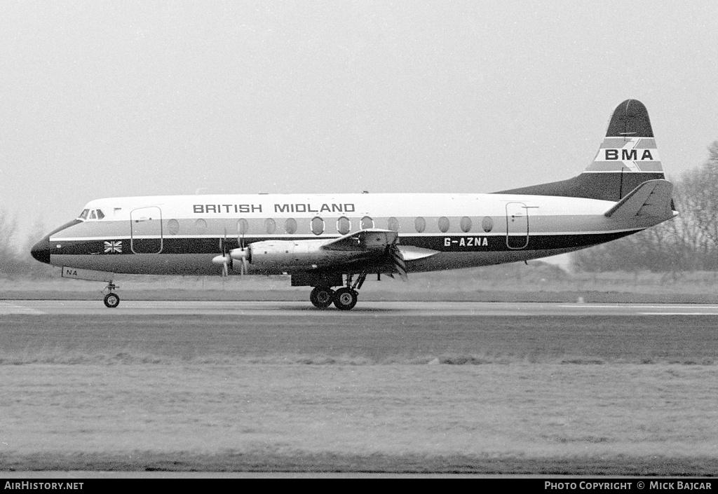 Aircraft Photo of G-AZNA | Vickers 813 Viscount | British Midland Airways - BMA | AirHistory.net #5463