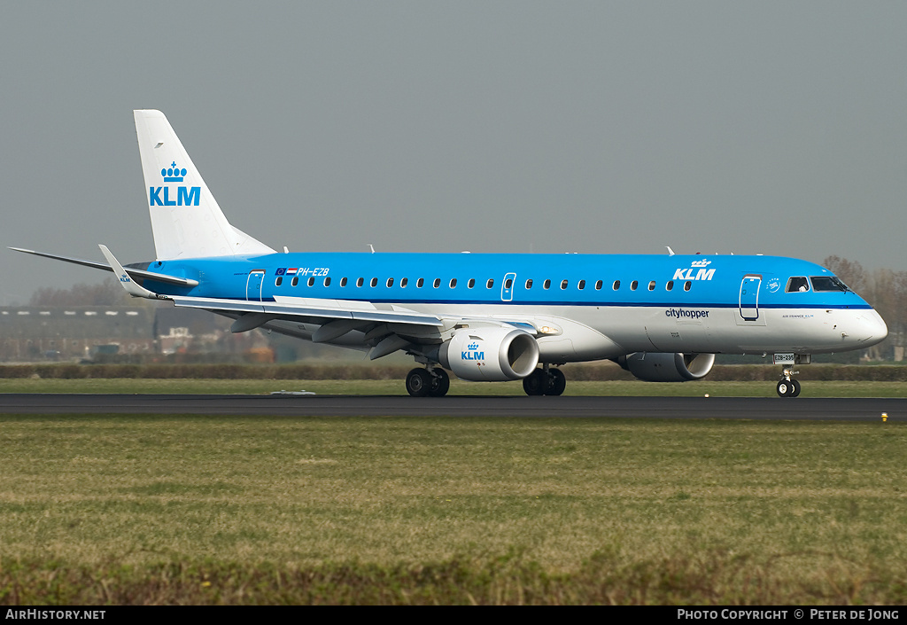 Aircraft Photo of PH-EZB | Embraer 190STD (ERJ-190-100STD) | KLM Cityhopper | AirHistory.net #5516