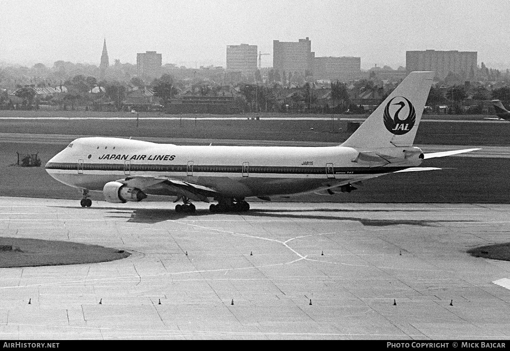 Aircraft Photo of JA8115 | Boeing 747-146 | Japan Air Lines - JAL | AirHistory.net #5759