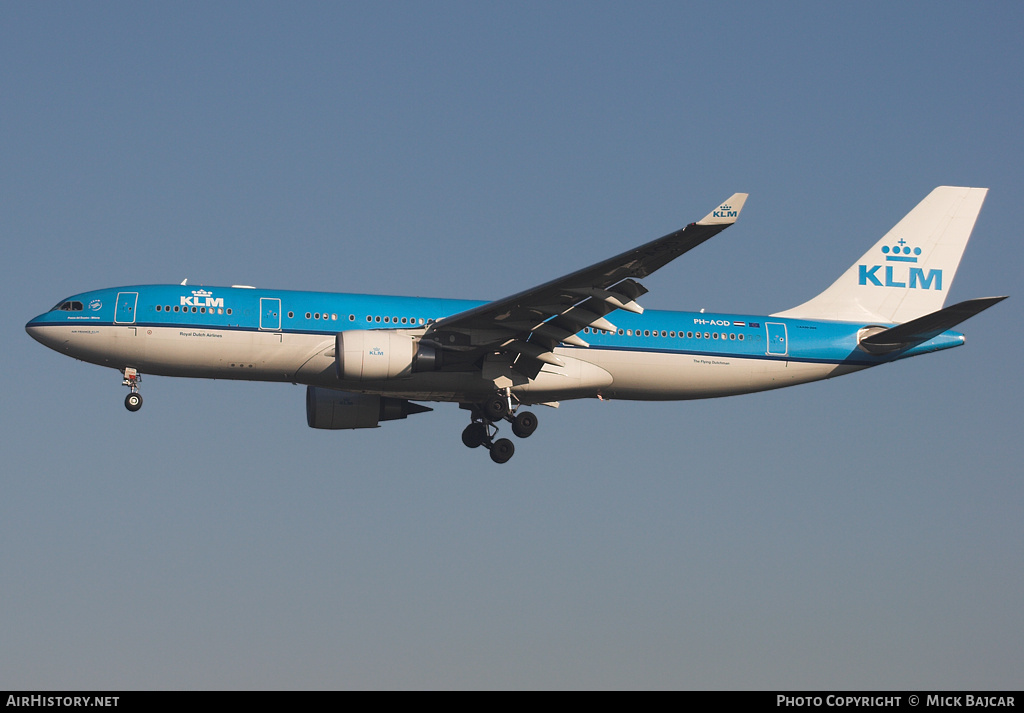 Aircraft Photo of PH-AOD | Airbus A330-203 | KLM - Royal Dutch Airlines | AirHistory.net #5776