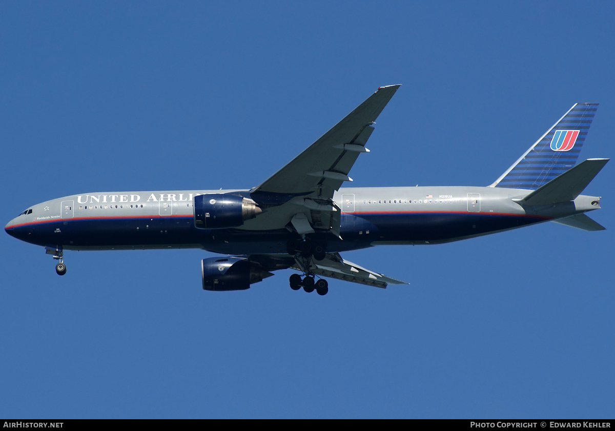 Aircraft Photo of N216UA | Boeing 777-222/ER | United Airlines | AirHistory.net #5913