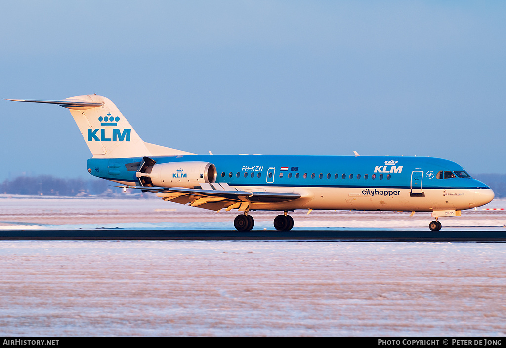 Aircraft Photo of PH-KZN | Fokker 70 (F28-0070) | KLM Cityhopper | AirHistory.net #6312