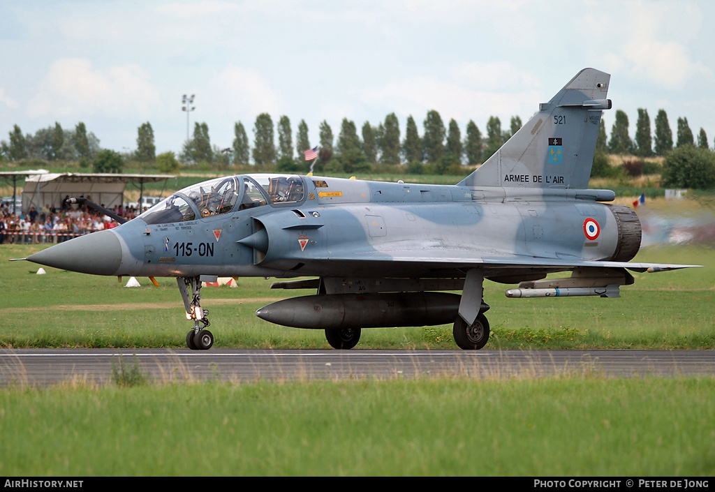 Aircraft Photo of 521 | Dassault Mirage 2000B | France - Air Force | AirHistory.net #6322