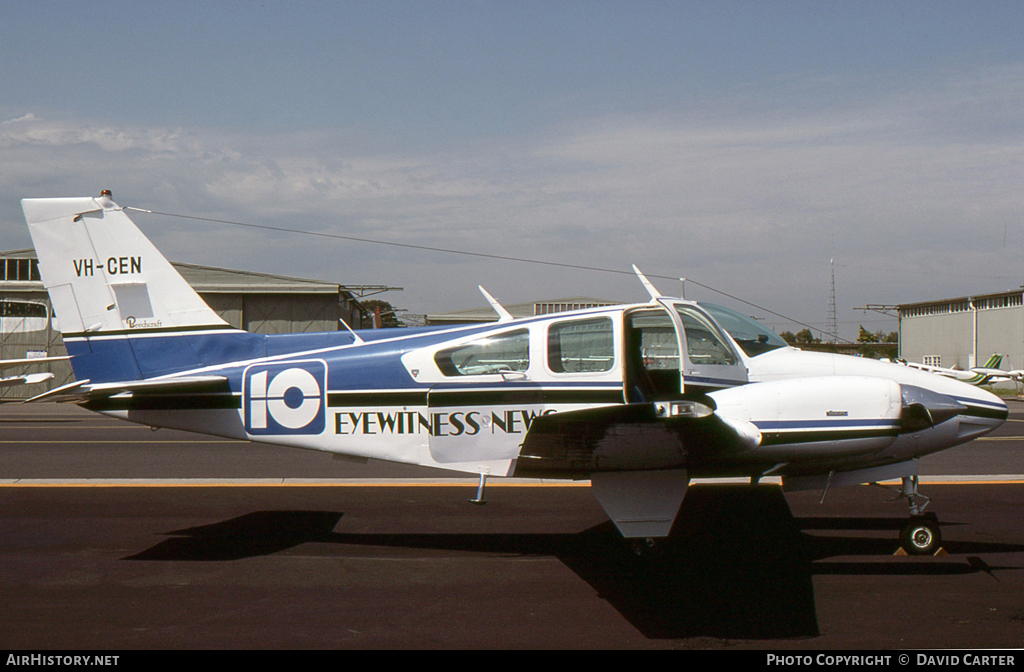 Aircraft Photo of VH-CEN | Beech B55 Baron (95-B55) | Ten Eyewitness News | AirHistory.net #6368