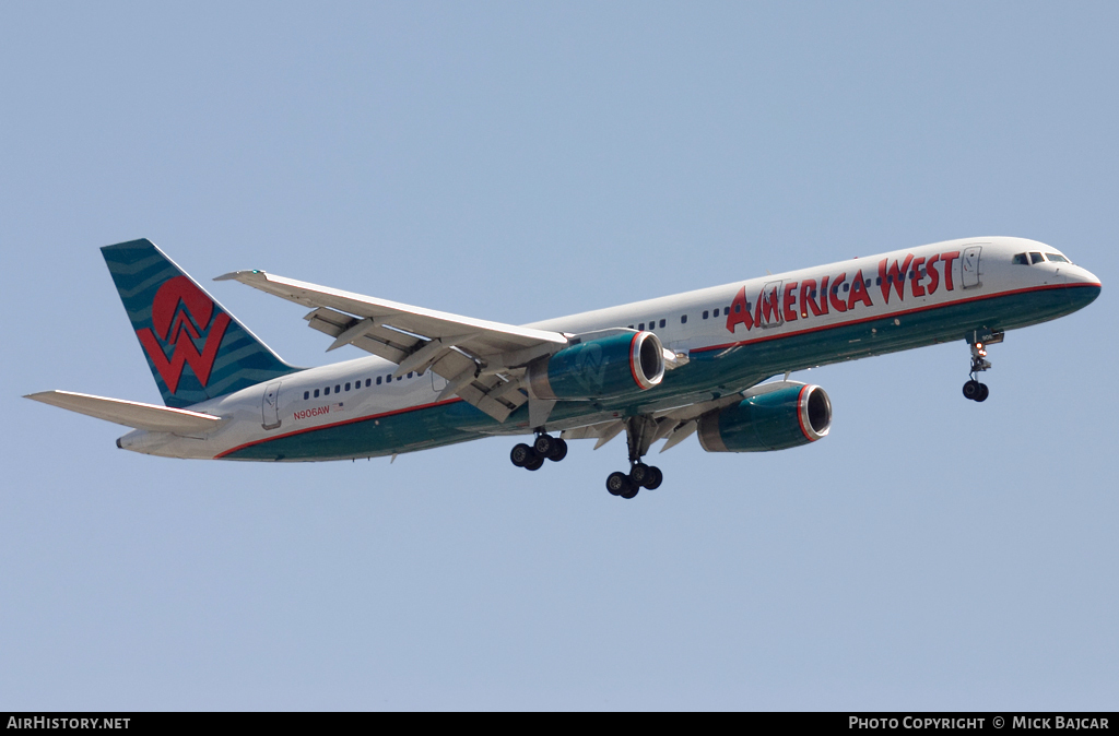 Aircraft Photo of N906AW | Boeing 757-2S7 | America West Airlines | AirHistory.net #6561