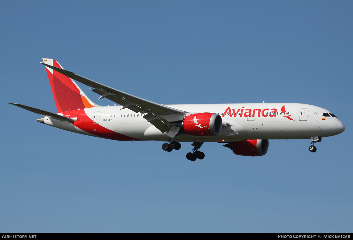 Aircraft Photo of N786AV | Boeing 787-8 Dreamliner | Avianca | AirHistory.net #6617