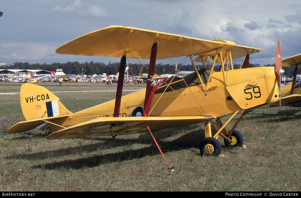 Aircraft Photo of VH-COA / A17-759 | De Havilland D.H. 82A Tiger Moth | Australia - Air Force | AirHistory.net #6630