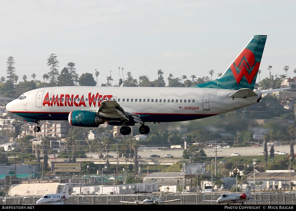 Aircraft Photo of N166AW | Boeing 737-33A | America West Airlines | AirHistory.net #6636