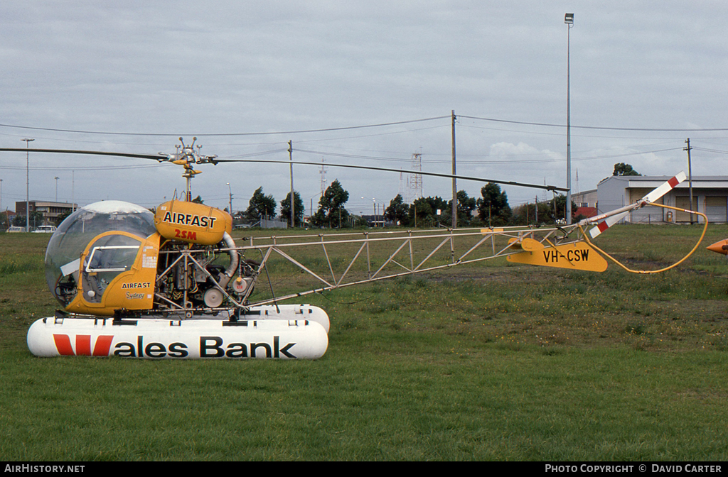 Aircraft Photo of VH-CSW | Bell 47G-3B-2 | Airfast Charter | AirHistory.net #6715