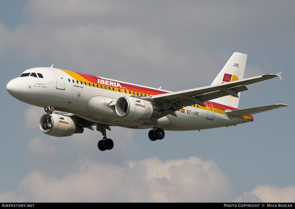 Aircraft Photo of EC-JVE | Airbus A319-111 | Iberia | AirHistory.net #6833