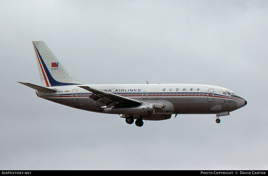 Aircraft Photo of B-1872 | Boeing 737-281 | China Airlines | AirHistory.net #6871