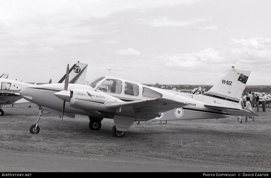 Aircraft Photo of VH-DEZ | Beech C55 Baron (95-C55) | Mining Supplies Kalgoorlie | AirHistory.net #7012