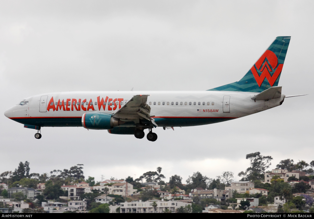 Aircraft Photo of N158AW | Boeing 737-3G7 | America West Airlines | AirHistory.net #7039