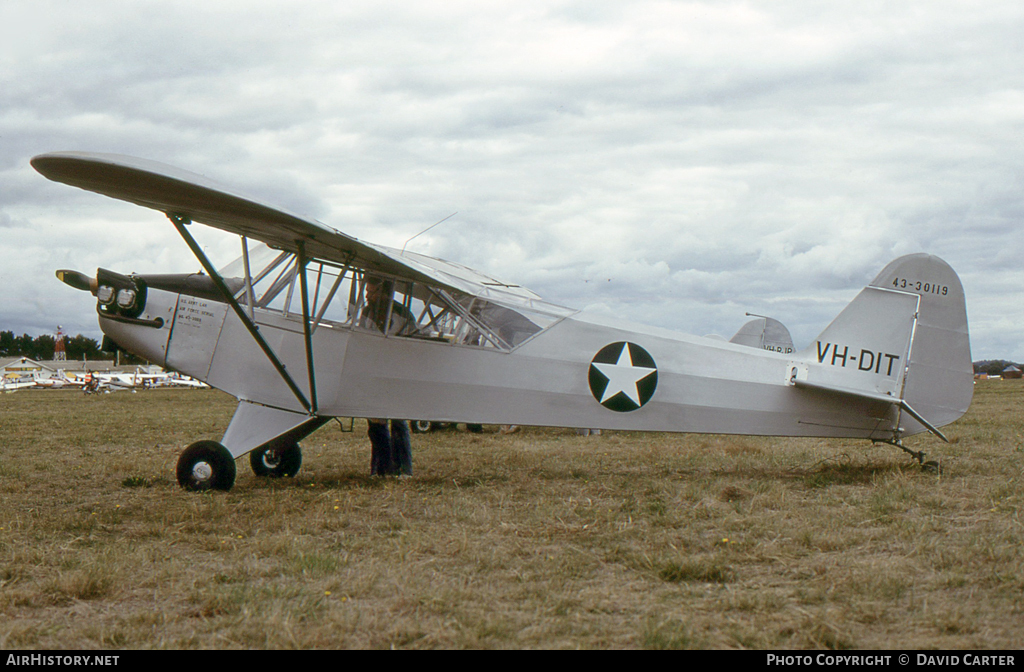 Aircraft Photo of VH-DIT / 43-30119 | Piper J-3C-65 Cub | USA - Air Force | AirHistory.net #7076