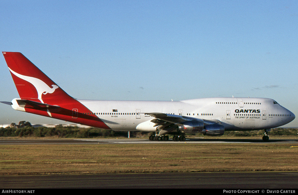 Aircraft Photo of VH-EBX | Boeing 747-338 | Qantas | AirHistory.net #7156