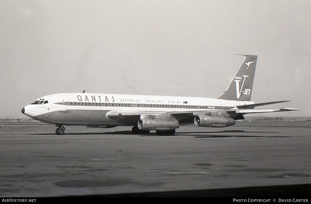 Aircraft Photo of VH-EBA | Boeing 707-138B | Qantas | AirHistory.net #7189