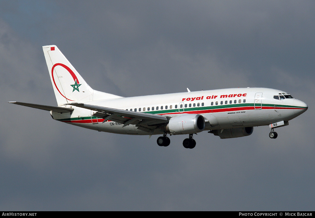 Aircraft Photo of CN-RNG | Boeing 737-5B6 | Royal Air Maroc - RAM | AirHistory.net #7247