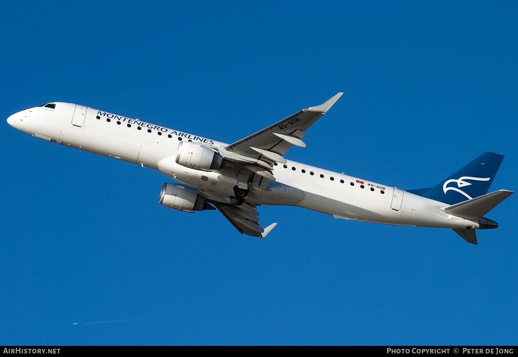 Aircraft Photo of 4O-AOB | Embraer 195LR (ERJ-190-200LR) | Montenegro Airlines | AirHistory.net #7263