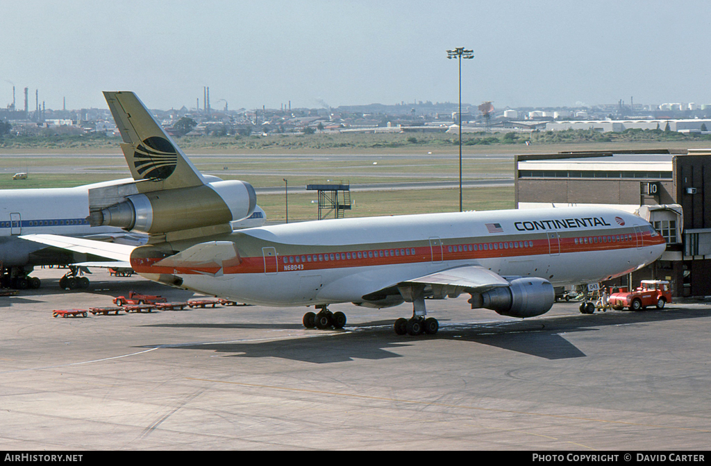 Aircraft Photo of N68043 | McDonnell Douglas DC-10-10 | Continental Airlines | AirHistory.net #7404