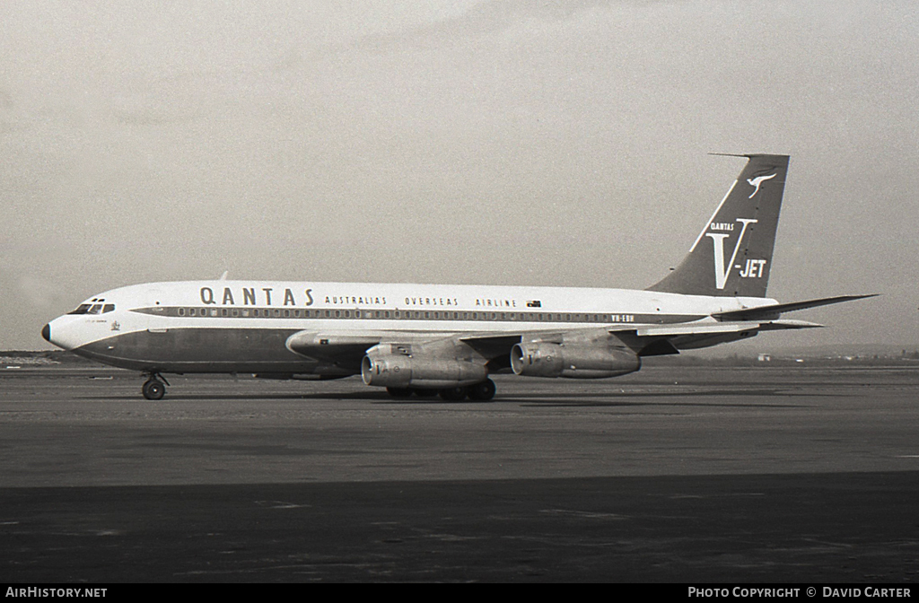 Aircraft Photo of VH-EBH | Boeing 707-138B | Qantas | AirHistory.net #7557