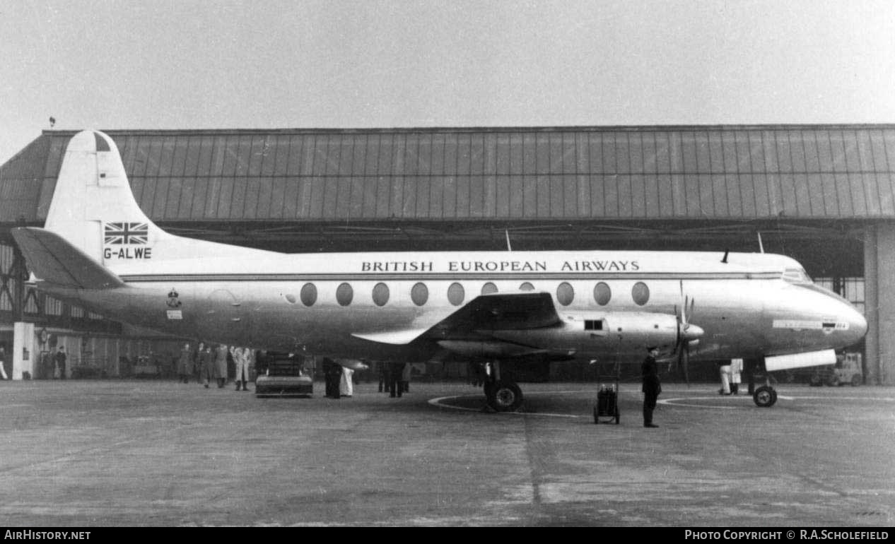 Aircraft Photo of G-ALWE | Vickers 701 Viscount | BEA - British European Airways | AirHistory.net #7581
