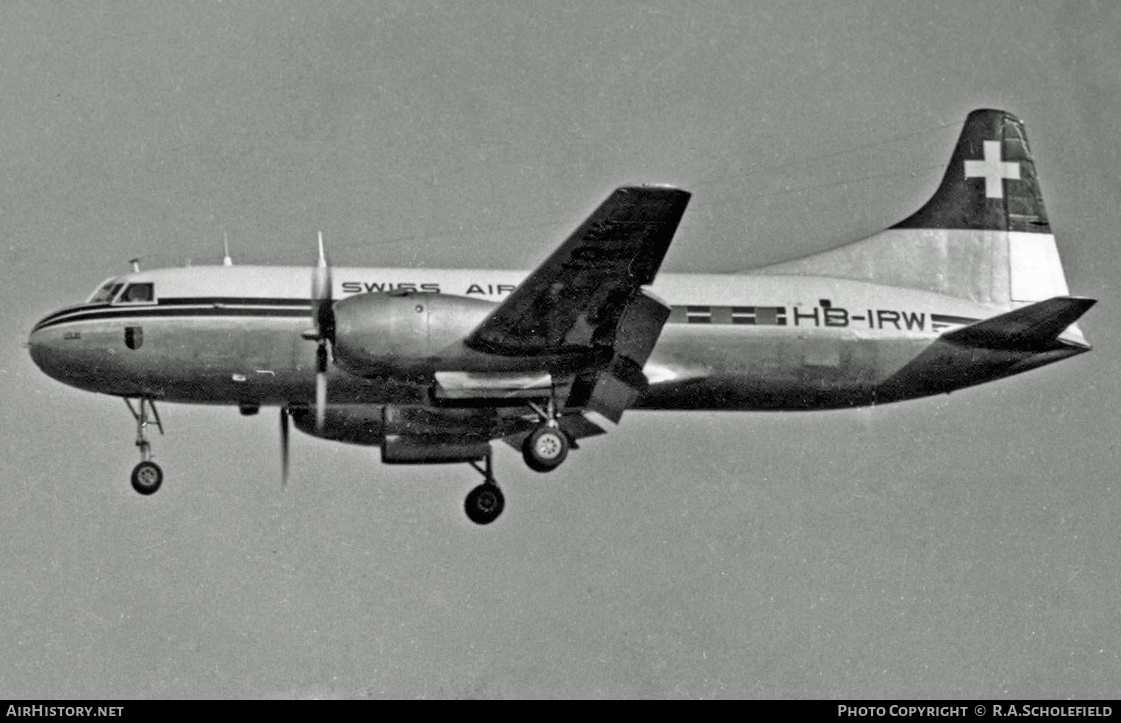 Aircraft Photo of HB-IRW | Convair 240-4 | Swissair - Swiss Air Lines | AirHistory.net #7588