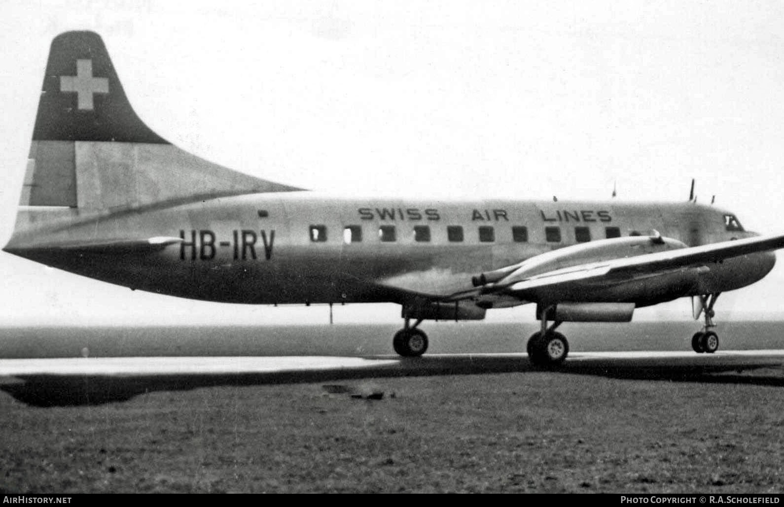 Aircraft Photo of HB-IRV | Convair 240-11 | Swissair - Swiss Air Lines | AirHistory.net #7600