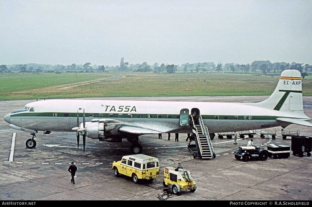 Aircraft Photo of EC-AXP | Douglas DC-7 | TASSA - Trabajos Aéreos del Sáhara | AirHistory.net #7647